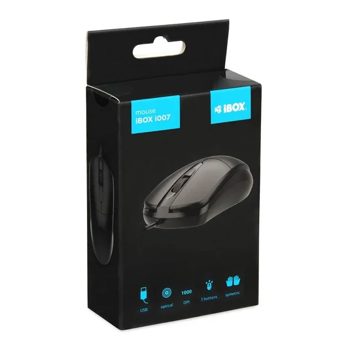 iBox IMOF010 ratón Universal Ambidextro USB tipo A Óptico 1600 DPI