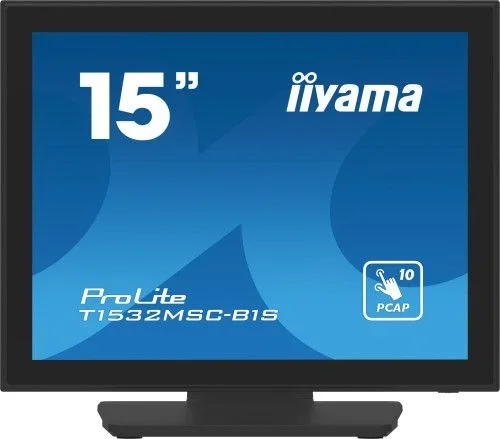 Iiyama prolite t1532msc-b1s pantalla para pc 38,1 cm (15″) 1024 x 768 pixeles xga lcd pantalla táctil negro