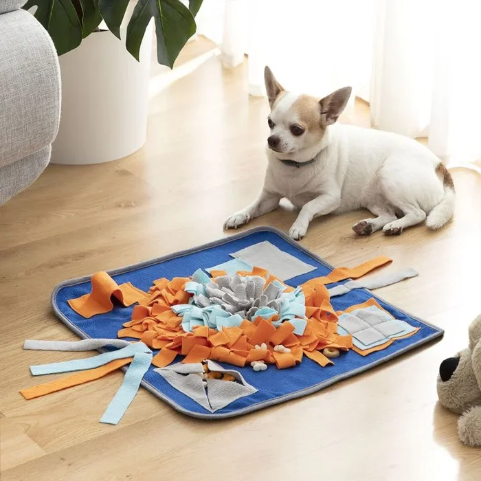 InnovaGoods – Alfombra Olfativa Interactiva para Mascotas, Entrenamiento y Diversión Segura, Estimula Inteligencia y Hábitos Saludables, Multicolor, Policarbonato