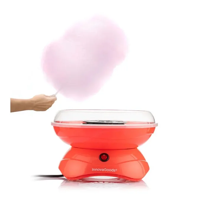 InnovaGoods® Maquina algodon azucar Cantty, prepara deliciosas golosinas, Algodon de azucar de forma rápida y sencilla, diseño compacto y ligero, ideal para fiestas y eventos.