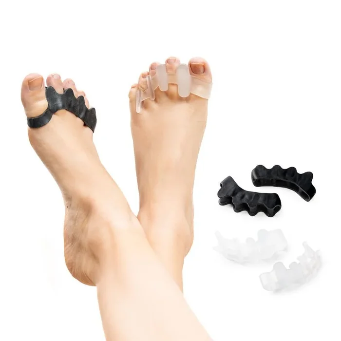 InnovaGoods® separador dedos para pie ergonómico, separadores de dedos de los pies, ideal para sensación de Alivio, descanso, relajación. Separadores de dedos Ajustable y Lavable (4 Uds)