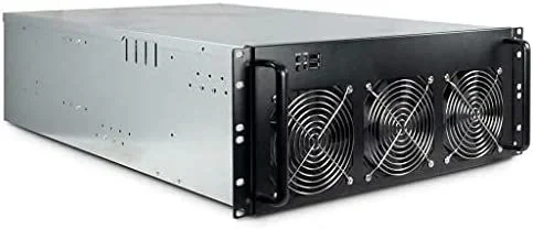 Inter-Tech 88887236 carcasa de ordenador Estante Negro, Gris