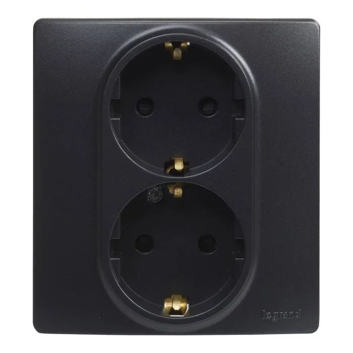 Interruptor Legrand 396498 en Color Negro. Interruptor conmutador doble 10A de la gama Niloé monoblock, mecanismo completo.