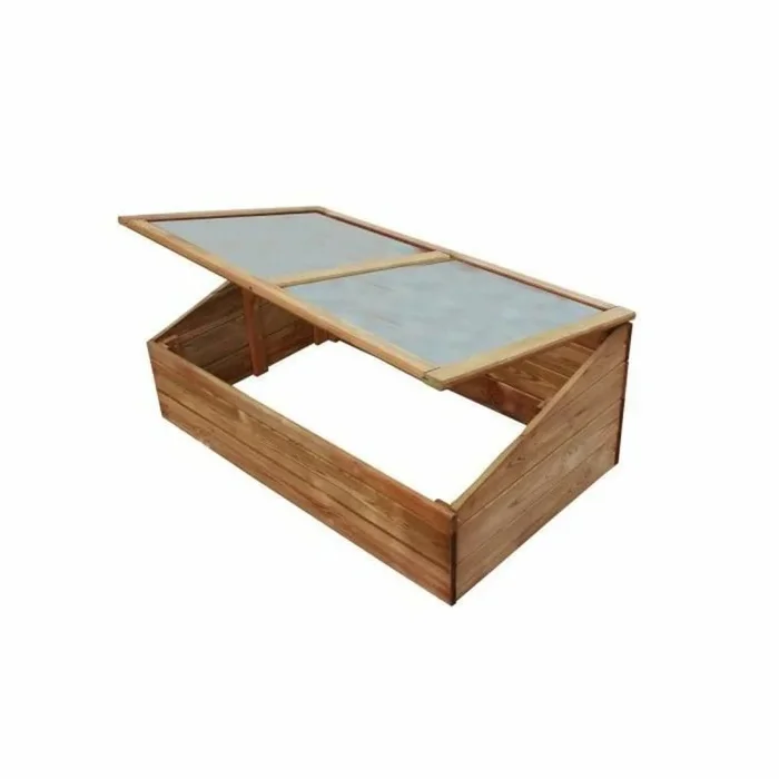 Invernadero ekju marrón madera metacrilato 100 x 60 x 39 cm
