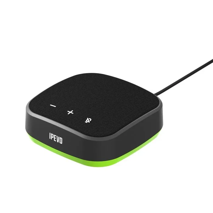 IPEVO Altavoz portátil USB VC-A10, conferencias, videollamadas, reuniones en línea, trabajo híbrido, salas de reuniones, micrófono de reducción de ruido, cobertura de voz de 360°, fácil configuración,