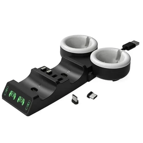 Iplay Hbp-301 Para Ps5 / Ps Vr Move Manija Del Controlador Cargador De Asiento Doble Cargador 4 En 1 (Negro)