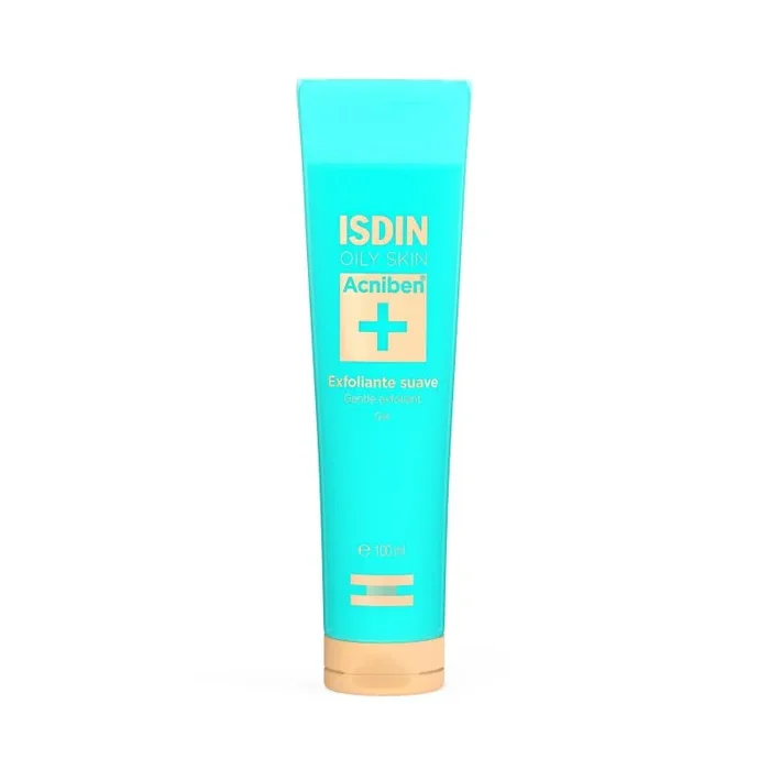 ISDIN Acniben Exfoliante Suave, Gel exfoliante para piel grasa y con tendencia acneica que limpia y desobstruye los poros, 100ml