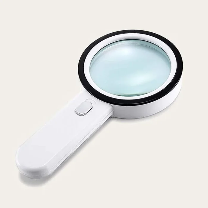 IVHJLP Lupa Lupa 100MM lente, gran campo de visión, iluminación con LED de alta definición estudiantes ambliopía Baja Visión Las personas de edad avanzada Leer Libros Revista Medicina Botella Tiny Mod