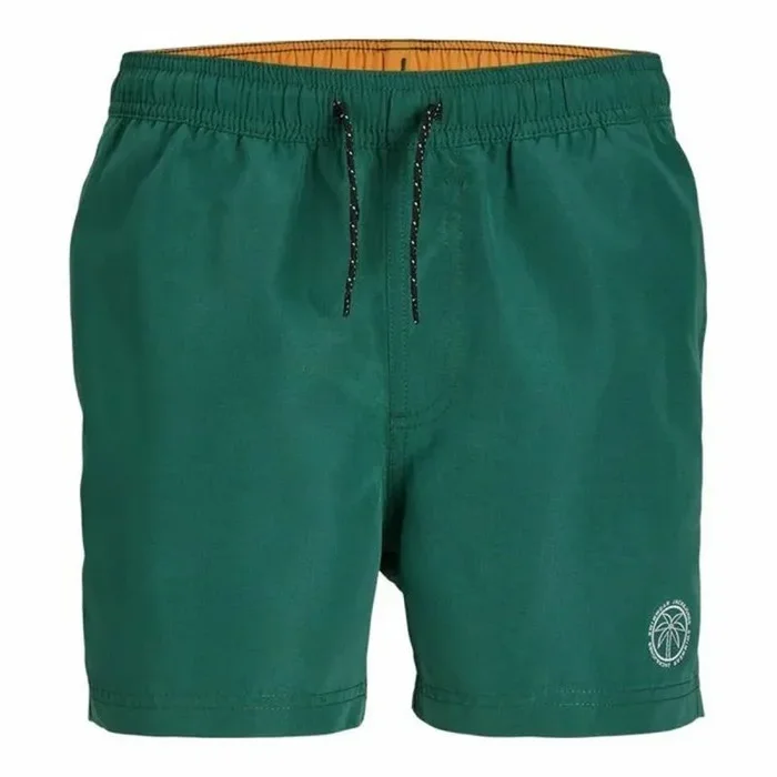 JACK & JONES Jpstfiji Jjswim Solid LY Jnr Bañador Corto, Verde, 140 para Niños