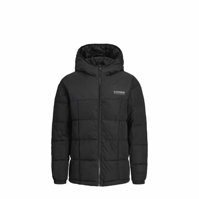 JACK&JONES JUNIOR JJBEN Square Hood Jacket JNR Chaqueta Acolchada, Black, 128 para Niños