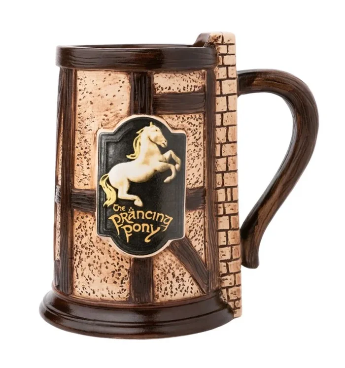 Jarra El Señor De Los Anillos Póney Pisador, 900ml – Taza medieval – Jarra cerveza – Taza el señor de los anillos – El Señor de los anillos merchandising oficial