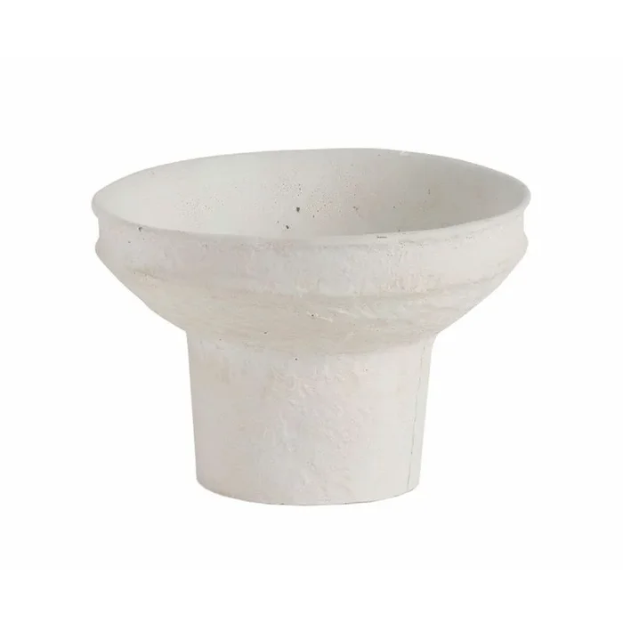Jarrón alexandra house living blanco cemento 26 x 19 x 26 cm
