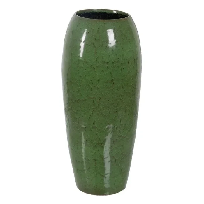 Jarrón verde cerámica 35 x 35 x 81 cm