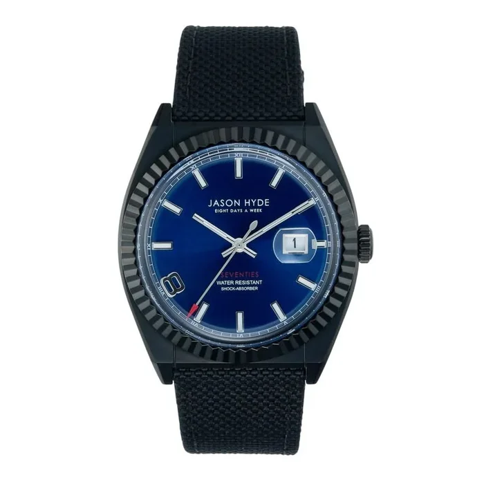 Jason Hyde i Have a Date Reloj para Hombre Analógico de Cuarzo con Brazalete de Ropa JH30008