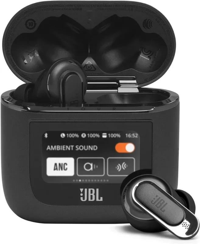 JBL Tour Pro 2 Auriculares Inalámbricos con Tecnología True Adaptive ANC Negro