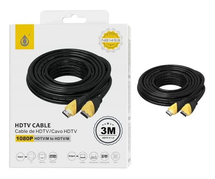 Jc nb1453 negro / cable hdmi, macho a macho, 3m
