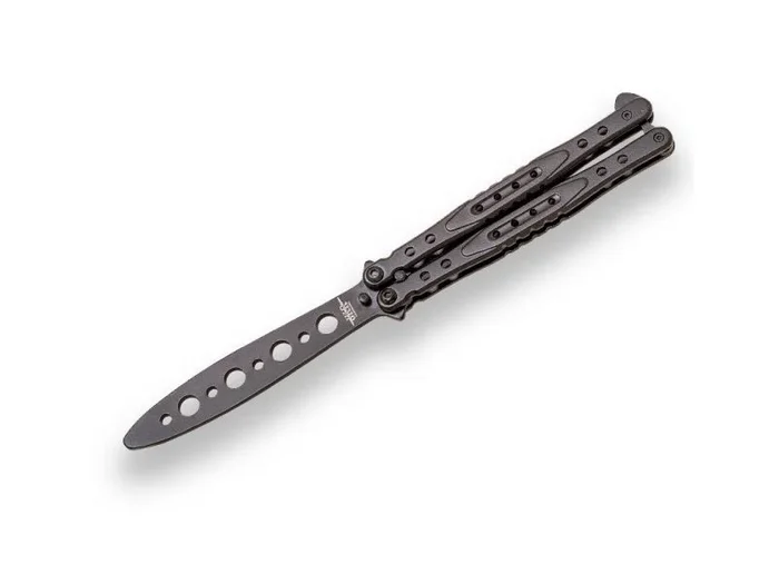 Joker JKR0778 – Navaja Abanico Entrenamiento 10 cm | Acero Inox 3Cr13MoV | Mango Acero Inox | Revestimiento Arcoíris – EAN 8435341304388