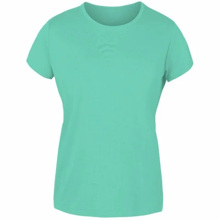 Joluvi Camiseta de Manga Corta Mujer Combed Montaña Aguamarina, Talla S