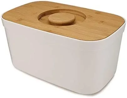 Joseph Joseph Bread Bin panera Rectangular Blanco Bamboo, Plástico