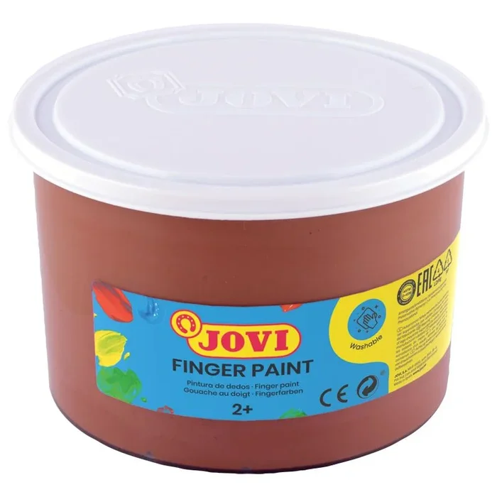 Jovi pintura de dedos finger paint bote 500ml unicolor marrón