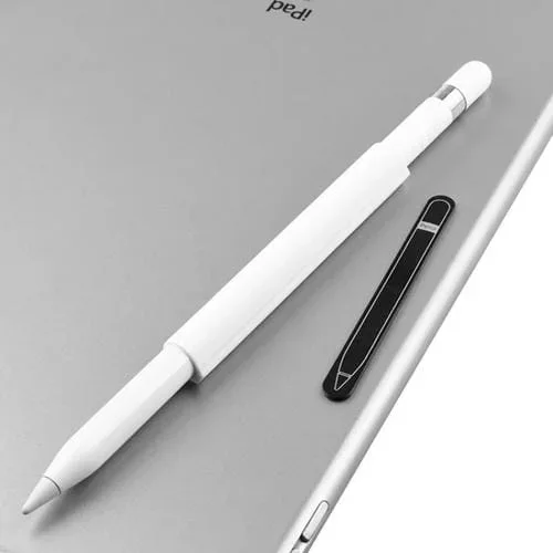 Juego de Agarre de Silicona con Funda Magnética para Apple Pencil (Blanco)
