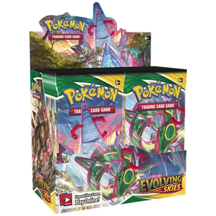 Juego de cartas pokemon tcg sword and shield 7 envolving skies 36 sobres inglés