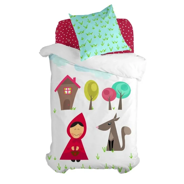 Juego de funda nórdica happyfriday mr fox grandma multicolor cama de 80 2 piezas