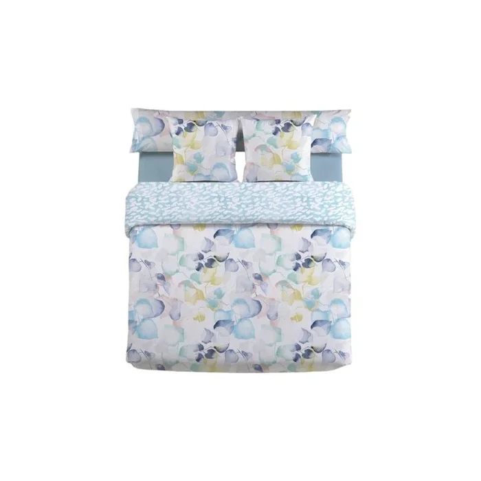 Juego de funda nórdica pierre cardin hojarasca azul cama de 150 3 piezas