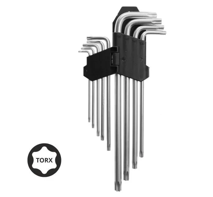 Juego de llaves Torx largas Awtools, T10-T50, 9 piezas, ideal para trabajos de precisión, diseño duradero, perfecto para reparaciones, mantenimiento y proyectos de bricolaje.