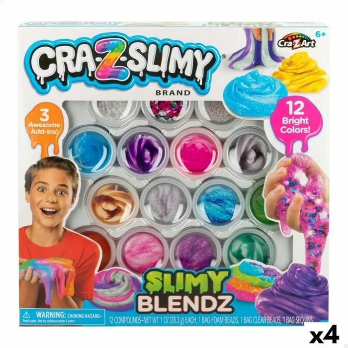 Juego de plastilina cra-z-art slimy blendz (4 unidades) slime
