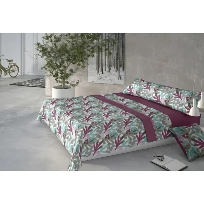 Juego de sábanas pierre cardin coralina lili malva cama de 180