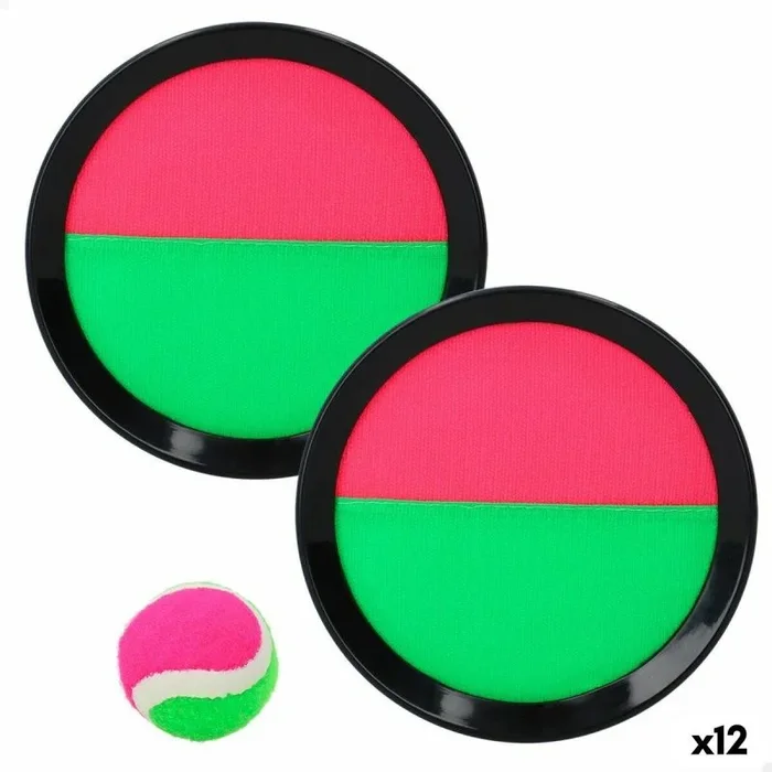 Juguete de playa colorbaby catch ball 20 x 2 x 20 cm velcro (12 unidades)