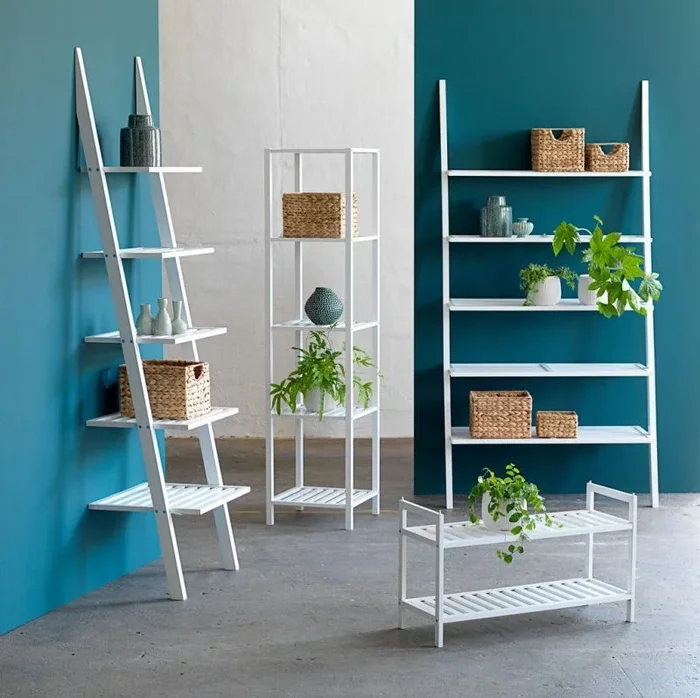 Jysk 3609661 estantería para el hogar Tablero de fibras de densidad media (MDF) Bamboo Blanco