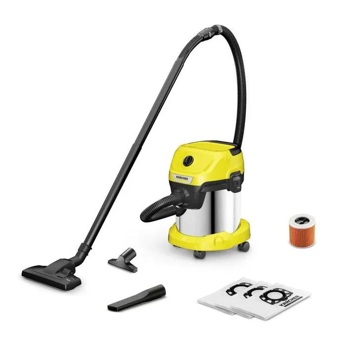 Kärcher WD 3 S 15 L Aspiradora de tambor Seca y húmeda 1000 W Bolsa para el polvo