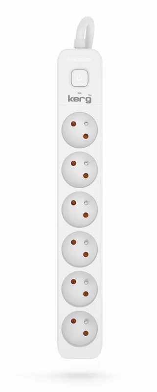 Kerg m02412 regleta de 6 tomas con toma de tierra – 10m con cable 3×1,5mm2, 16a