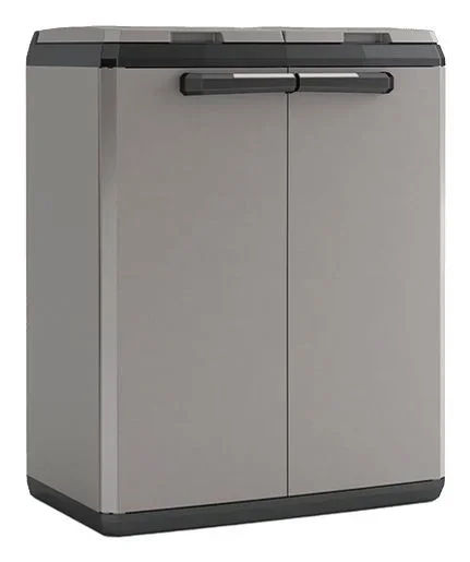 Keter Split Basic 220L, Contenedor Rectangular de Plástico Gris, ideal para almacenamiento y organización, diseño resistente y espacioso, perfecto para exteriores y jardines.