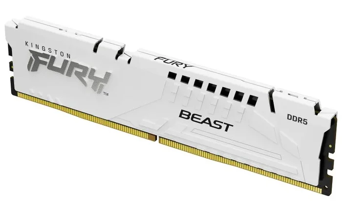 Kingston FURY Beast Blanco DDR5 16GB 5200MT/s CL40 DIMM Memoria gamer para Ordenadores de sobremesa Módulo único Intel XMP – KF552C40BW-16