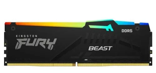 Kingston Fury Beast DDR5 RGB 32GB 5200MT/s DDR5 CL40 DIMM Desktop Gaming Memory Single Module – KF552C40BBA-32