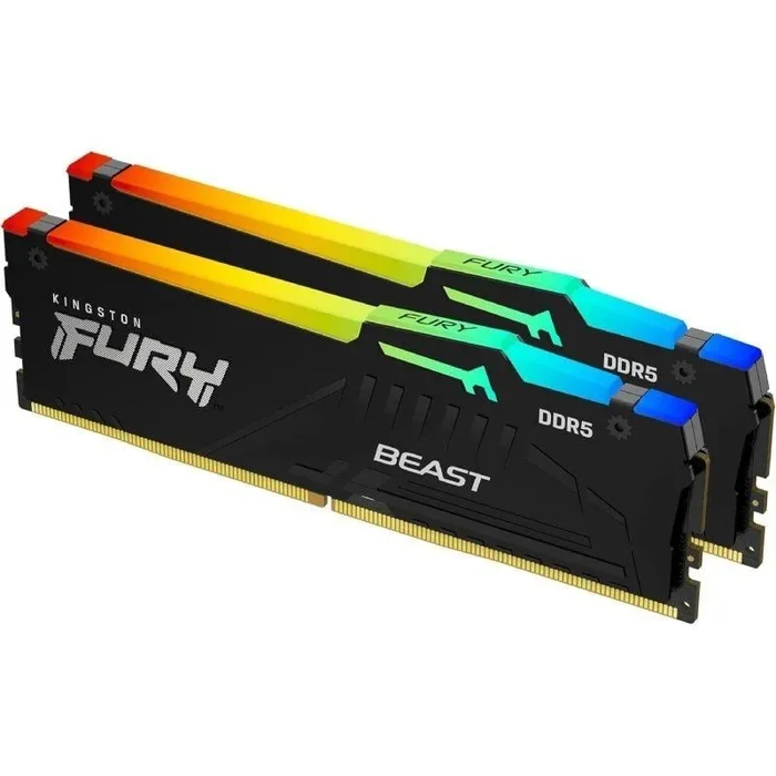 Kingston FURY Beast Negro RGB EXPO 32GB (2x16GB) 6000MT/s DDR5 CL36 DIMM Memoria gamer para Ordenadores de sobremesa Kit de 2 – KF560C36BBE2AK2-32