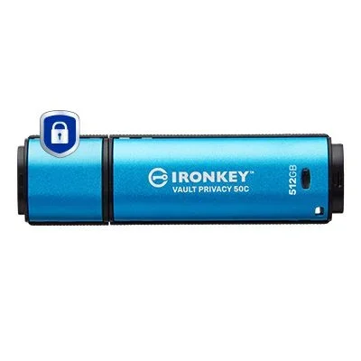 Kingston Technology IronKey 512GB USB-C Vault Privacy 50C cifrado AES-256, FIPS 197