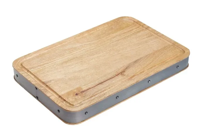 KitchenCraft Tabla de cortar de madera hecha a mano, 48 x 32 x 5 cm (19″ x 12.5″ x 2″) – Rectangular