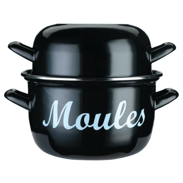 KitchenCraft: World of Flavours – Olla Grande para Mejillones, Esmaltada, 25 cm