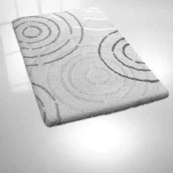 Kleine Wolke Alfombra Textil Splash Light Grey 60X90 225518913556, poliacrílico, Gris/Blanco, 20x20x5 cm