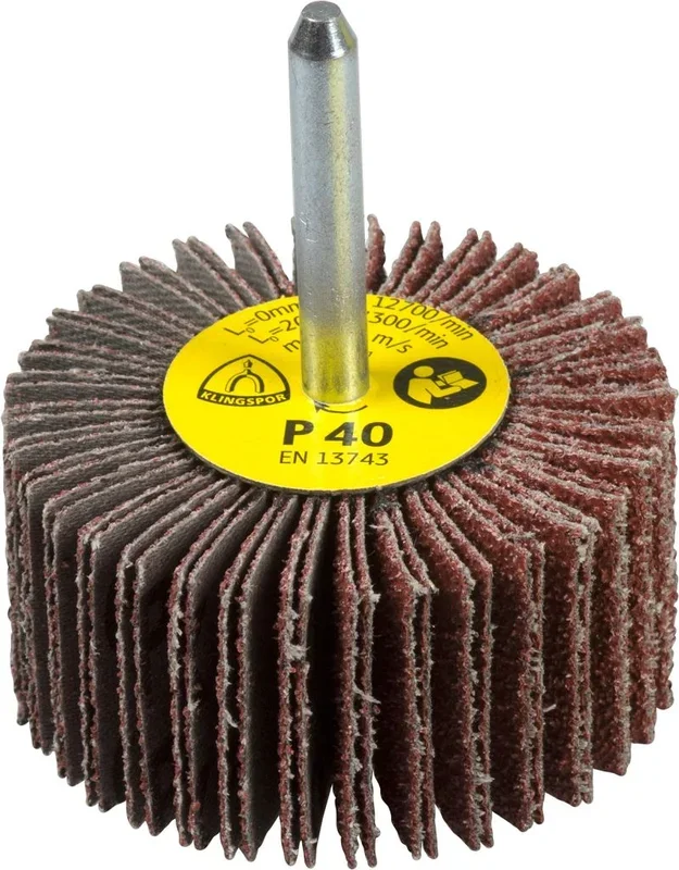 Klingspor 13106 Cepillo mil Hojas de Láminas Pequeñas, KM 613, 80 Grano, 40 m/s Velocidad Máxima, 9500 rpm, 80 mm x 15 mm x 6 mm