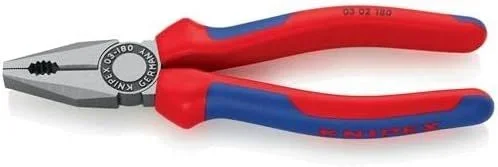 Knipex 0302180 Alicate universal negro atramentado, con fundas multicomponentes 180 mm