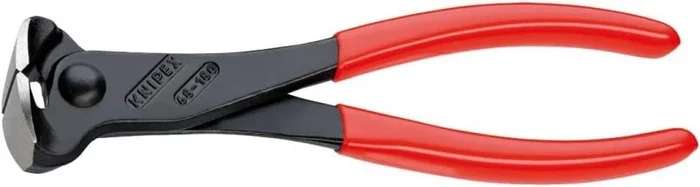 Knipex Alicate de corte frontal negro atramentado, recubiertos de plástico 180 mm 68 01 180