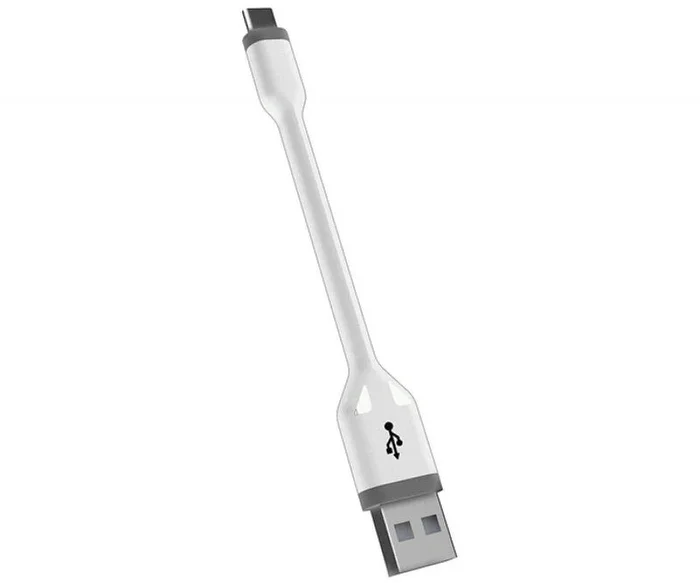 Ksix CABLE DE DATOS Y CARGA USB A TIPO C MINI 10CM BLANCO