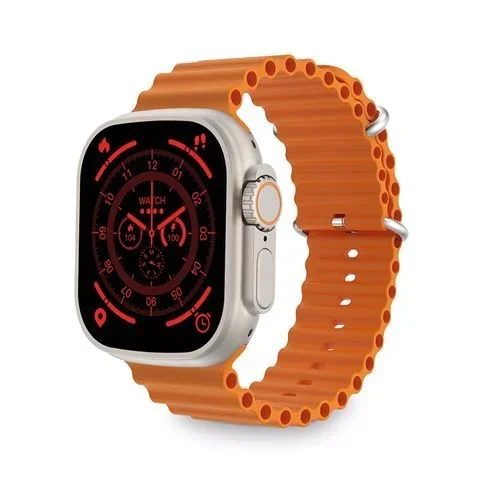 Ksix Smartwatch Urban Plus, Pantalla 2,05″ Multitáctil, Aut. 5días, Modos deporte/salud, Asistentes de voz, Sumergible, Naranja