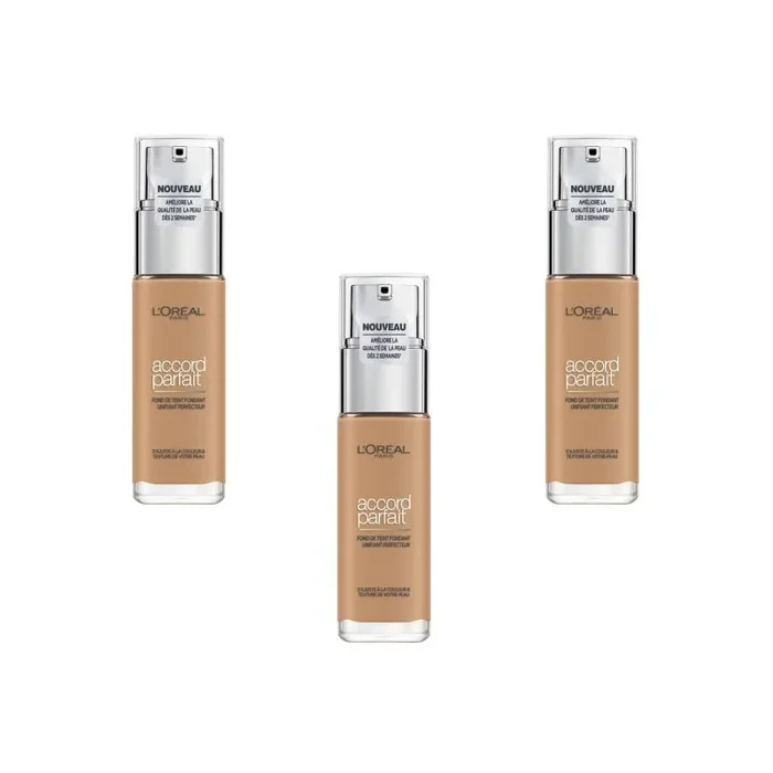 L’Oréal Paris Perfect Match Grundierung 7.D/7.W Golden Amber, 3er Pack (3 x 30 ml)