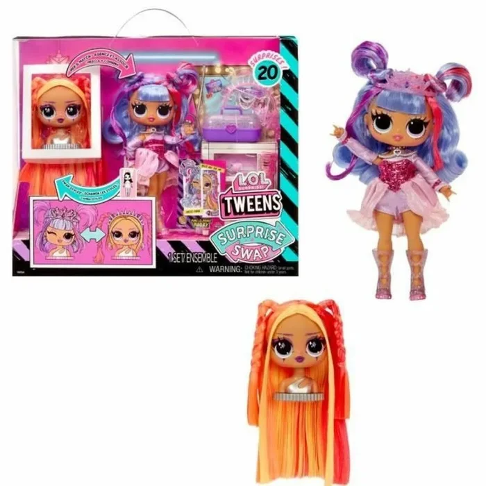 L.O.L. Surprise! Tweens Surprise Swap Series – Buns-2-Braids Bailey – Muñeca de moda con más de 20 sorpresas que incluyen cabeza para peinar, prendas y accesorios – Para niños a partir de 4 años